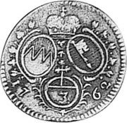 Germany 3 Heller 1762 KM# 349 Würzburg / Bishopric / Regular Coinage coin obverse