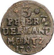 Germany 3 Pfennig 1703 HFH KM# 34 Kingdom / Regular Coinage coin reverse Germany 3 Pfennig 1703 HFH KM# 34 Kingdom / Regular Coinage coin reverse