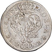 Germany 6 Gröscher (Szostake) 1717 CG/M KM# 122 Kingdom / Regular Coinage coin reverse Germany 6 Gröscher (Szostake) 1717 CG/M KM# 122 Kingdom / Regular Coinage coin reverse