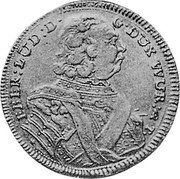 Germany Carolin 1732 KM# 322 Württemberg / Duchy / Trade Coinage coin obverse