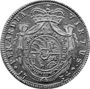 Germany Carolin 1734 T KM# 337 Württemberg / Duchy / Trade Coinage coin reverse