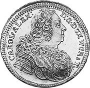 Germany Carolin 1735 S-FB KM# 339 Württemberg / Duchy / Trade Coinage coin obverse