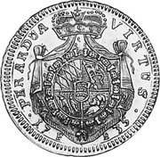 Germany Carolin 1735 S-FB KM# 339 Württemberg / Duchy / Trade Coinage coin reverse