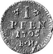 Germany Pfennig 1705 BH KM# 52 Kingdom / Regular Coinage coin reverse Germany Pfennig 1705 BH KM# 52 Kingdom / Regular Coinage coin reverse