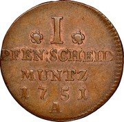Germany Pfennig 1751 A KM# 262.1 Kingdom / Regular Coinage coin reverse