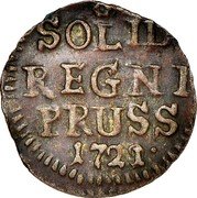 Germany Schilling 1721 CG KM# 120 Kingdom / Regular Coinage coin reverse