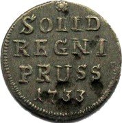 Germany Schilling 1733 CS KM# 212 Kingdom / Regular Coinage coin reverse
