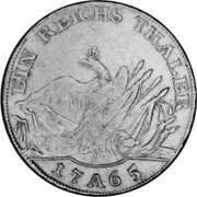 Germany Thaler 1765 A KM# 306.2 Kingdom / Regular Coinage coin reverse Germany Thaler 1765 A KM# 306.2 Kingdom / Regular Coinage coin reverse