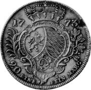Germany 1/2 Thaler 1773 AS KM# 444 Pfalz-Electoral Pfalz / Electorate / Regular Coinage coin reverse Germany 1/2 Thaler 1773 AS KM# 444 Pfalz-Electoral Pfalz / Electorate / Regular Coinage coin reverse