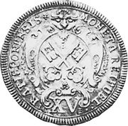 Germany 15 Kreuzer (1/8 Thaler) 1744 ICB/OEXL KM# 314 Regensburg / Free City / Regular Coinage coin reverse