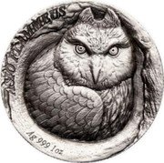 Samoa 25 Cents (Short-eared Owl) ASIO FLAMMEUS AG 999 1OZ coin reverse Samoa 25 Cents (Short-eared Owl) ASIO FLAMMEUS AG 999 1OZ coin reverse