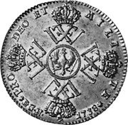 Germany Wilhelm d'Or 1738 EGN KM# 220 Kingdom / Trade Coinage coin reverse