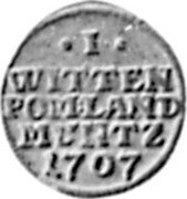 Germany Witten (1/192 Thaler) 1707 IM KM# 363 Swedish Occupation / Regular Coinage coin reverse Germany Witten (1/192 Thaler) 1707 IM KM# 363 Swedish Occupation / Regular Coinage coin reverse