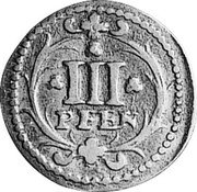 Germany 3 Pfennig 1738 KM# 60 Soest / Provincial Town / Regular Coinage coin reverse