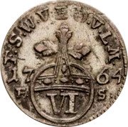 Germany 6 Pfennig 1764 FS KM# 118 Saxe-Weimar-Eisenach / Duchy / Regular Coinage coin reverse