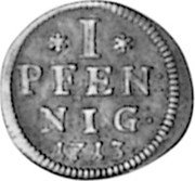 Germany Pfennig 1713 IT KM# 185 Saxe-Gotha-Altenburg / Duchy / Regular Coinage coin reverse