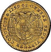 Germany Pistole 1759 KM# 408 Strassburg / Bishopric / Regular Coinage coin reverse