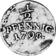 Germany 1/2 Pfennig 1798 KM# 111 Saxe-Coburg-Saalfeld / Duchy / Regular Coinage coin reverse