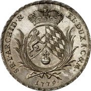 Germany 1 Conventionsthaler (Charles Theodor) KM# 560 S R I ARCHID & EL DUX I C(L) & M (&) 17 79 coin reverse