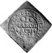 Germany 1 Marck (Gold Klippe) KM# Pn4 CAROLVS VI D G ROM IMP SEM AVG I MARCK ACH 1728 coin reverse