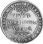Germany 1 Thaler (Pattern) KM# PnA1 PATRI PATRIÆ IMMORTALITATE DONATO VIVIT POST FVNERA VIRTUS coin reverse