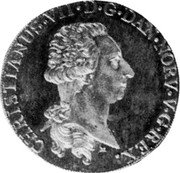 Germany 40 Schilling (Pattern) KM# Pn7 CHRISTIANUS VII D G DAN NORV V G REX coin obverse