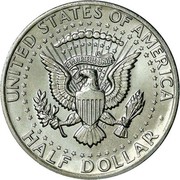 USA Half Dollar Kennedy 1973 KM# 202b ∙ UNITED STATES OF AMERICA ∙ HALF DOLLAR ∙ E PLURIBUS UNUM coin reverse USA Half Dollar Kennedy 1973 KM# 202b ∙ UNITED STATES OF AMERICA ∙ HALF DOLLAR ∙ E PLURIBUS UNUM coin reverse