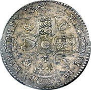 UK 1/2 Crown 1681 KM# 438.4 Pre-Decimal coinage MAG∙ BR∙FRA∙ET∙HIB REG∙16 81∙ CC CC CC CC coin reverse