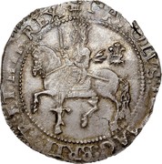 UK 1/2 Crown Charles I 1643 Oxford KM# 214.5 CAROLVS:D:G:MAG:BRIT:FR:ET:HIB:REX coin obverse