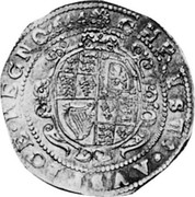 UK 1/2 Crown Charles I 1644 Exeter KM# 305.2 CHRISTO ∙ AVSPICE ∙ REGNO coin reverse UK 1/2 Crown Charles I 1644 Exeter KM# 305.2 CHRISTO ∙ AVSPICE ∙ REGNO coin reverse