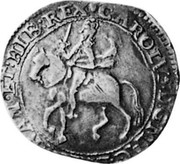 UK 1/2 Crown Charles I (1644) Worcester KM# 324 ∙CAROLVS∙D:G:MAG...RAN:ET:HIB:REX∙ coin obverse