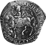 UK 1/2 Crown Charles I (1644) Worcester KM# 325 ∙CAROLVS∙D:G:MAG:BRIT:FRAN:ET:HIB:REX∙ coin obverse