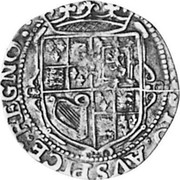 UK 1/2 Crown Charles I 1644 Worcester KM# 318.2 ...AVSPICE:REGNO coin reverse