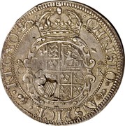 UK 1/2 Crown Charles I 1644 York KM# 312 ∙CHRISTO ∙ AVSPICE ∙ REGNO∙ C R coin reverse