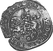 UK 1/2 Crown Charles I 1646 Bristol KM# 214.24 ∙CAROLVS∙D:G:MAG:BR:FR:ET:HIB:REX∙ coin obverse