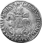 UK 1/2 Crown Charles I ND York KM# 313 ∙CAROLVS∙D∙G∙MAG∙BRIT∙FRAN∙ET∙HIB∙REX∙ EBORO coin obverse