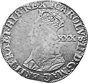 UK 1/2 Crown Charles II (1660-1662) KM# 409 CAROLVS∙II∙D:G:MAG BRIT:FRA:ET∙HIB:REX XXX coin obverse UK 1/2 Crown Charles II (1660-1662) KM# 409 CAROLVS∙II∙D:G:MAG BRIT:FRA:ET∙HIB:REX XXX coin obverse