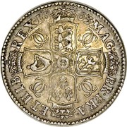 UK 1/2 Crown Charles II 1663 KM# 419 MAG∙ BR∙FRA∙ET∙HIB REX∙16 63∙ CC CC CC CC coin reverse UK 1/2 Crown Charles II 1663 KM# 419 MAG∙ BR∙FRA∙ET∙HIB REX∙16 63∙ CC CC CC CC coin reverse