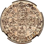 UK 1/2 Crown Charles II 1664 KM# 421 MAG∙ BR∙FRA∙ ET∙HIB∙ REX∙16 64∙ CC CC CC CC coin reverse