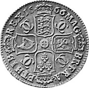 UK 1/2 Crown Charles II 1666/4 KM# 428.2 MAG∙ BR∙FRA∙ ET∙HIB∙ REX∙16 66∙ CC CC CC CC coin reverse