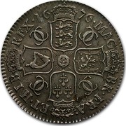 UK 1/2 Crown Charles II (4th portrait) 1676 KM# 438.1 MAG∙ BR∙FRA∙ET∙HIB REG∙*YEAR*∙ CC CC CC CC coin reverse UK 1/2 Crown Charles II (4th portrait) 1676 KM# 438.1 MAG∙ BR∙FRA∙ET∙HIB REG∙*YEAR*∙ CC CC CC CC coin reverse