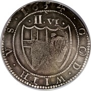 UK 1/2 Crown Commonwealth of England (Sun) 1654 KM# 391.1 *YEAR* ∙ GOD∙ WITH ∙ V S ∙ ∙II∙VI∙ coin reverse UK 1/2 Crown Commonwealth of England (Sun) 1654 KM# 391.1 *YEAR* ∙ GOD∙ WITH ∙ V S ∙ ∙II∙VI∙ coin reverse