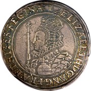 UK 1/2 Crown Elizabeth I 1601 KM# 6 :1:ELIZABETH:D:G:ANG:FRA:ET:HIBER:REGINA coin obverse UK 1/2 Crown Elizabeth I 1601 KM# 6 :1:ELIZABETH:D:G:ANG:FRA:ET:HIBER:REGINA coin obverse
