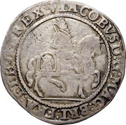 UK 1/2 Crown James I ND Second Coinage (1604-19). KM# 29 IACOBVS D:G:MAG:BRI:FRA:ET HIB:REX coin obverse UK 1/2 Crown James I ND Second Coinage (1604-19). KM# 29 IACOBVS D:G:MAG:BRI:FRA:ET HIB:REX coin obverse