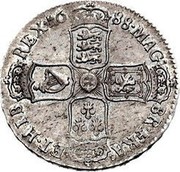 UK 1/2 Crown James II (2nd bust) 1688 KM# 462 MAG ∙ BR ∙ FRA ∙ ET ∙ HIB REX ∙ 16 86 ∙ coin reverse UK 1/2 Crown James II (2nd bust) 1688 KM# 462 MAG ∙ BR ∙ FRA ∙ ET ∙ HIB REX ∙ 16 86 ∙ coin reverse