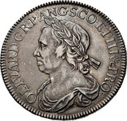UK 1/2 Crown Oliver Cromwell 1656 KM# B207 OLIVAR∙D∙G R∙P∙ANG∙SCO∙HI &c PRO coin obverse UK 1/2 Crown Oliver Cromwell 1656 KM# B207 OLIVAR∙D∙G R∙P∙ANG∙SCO∙HI &c PRO coin obverse