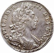 UK 1/2 Crown 1696 N KM# 491.5 Pre-Decimal coinage GVLIELMVS III DEI GRA N coin obverse UK 1/2 Crown 1696 N KM# 491.5 Pre-Decimal coinage GVLIELMVS III DEI GRA N coin obverse