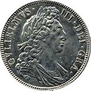 UK 1/2 Crown William III (First bust) 1696 KM# 491.1 GVLIELMVS∙ III∙DEI∙GRA∙ coin obverse UK 1/2 Crown William III (First bust) 1696 KM# 491.1 GVLIELMVS∙ III∙DEI∙GRA∙ coin obverse