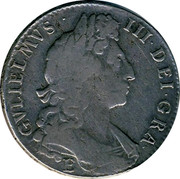 UK 1/2 Crown William III (First bust) 1697 E KM# 491.10 GVLIELMVS III DEI GRA coin obverse UK 1/2 Crown William III (First bust) 1697 E KM# 491.10 GVLIELMVS III DEI GRA coin obverse