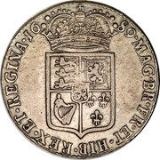 UK 1/2 Crown William & Mary (1st busts) 1689 KM# 472.1 MAG∙BR∙FR∙ET∙HIB∙REX∙ET∙REGINA∙16 89∙ coin reverse UK 1/2 Crown William & Mary (1st busts) 1689 KM# 472.1 MAG∙BR∙FR∙ET∙HIB∙REX∙ET∙REGINA∙16 89∙ coin reverse